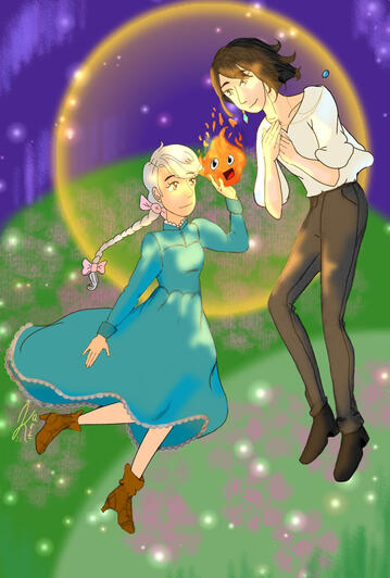 fan art of Howl&#39;s Moving Castle