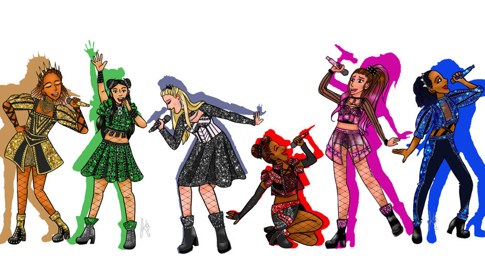 fanart of the musical SIX
