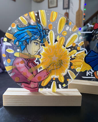 Handpainted acrylic Standee of Howl&#39;s Moving Castle